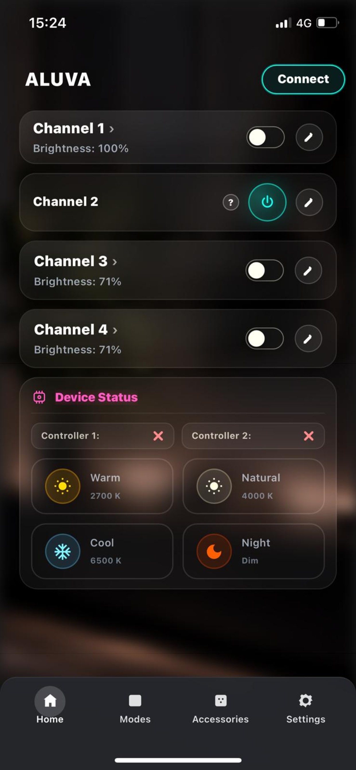ALUVA app — sensor automations